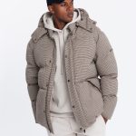 OMBRE Winterjacke Dick wattierte Herren Peplit Pufferjacke