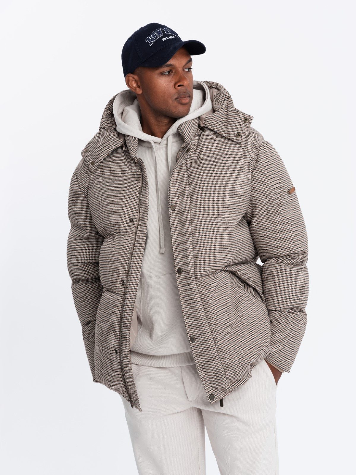 winterjacke-maenner-488mua.jpg OMBRE Winterjacke Dick wattierte Herren Peplit Pufferjacke – Bild 1