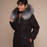Art 005 | Winterjacke | Damen | schwarz | Parka | Silberfuchs | 40. DE GR