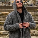 Kapuze Herren Bundjacke Cool Wool Herrenjacke Wolle Herren Jacke Winterjacke Grau Mit Fell