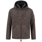 Herren Strickjacke Schurwolle Klassich Nordisch Wolle Jacke mit Kapuze Schurwolle | Kunst und Magie